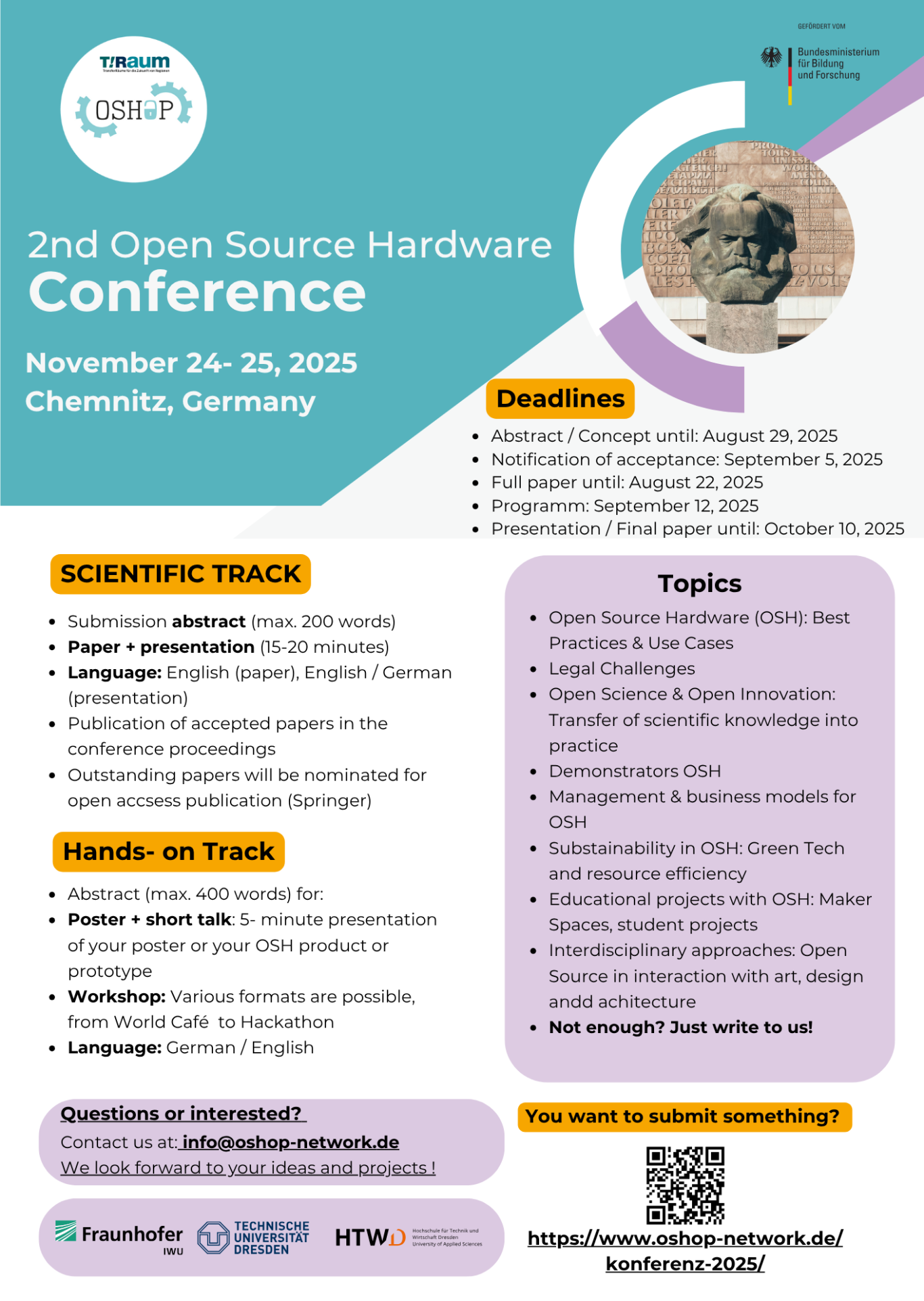 2. Open Hardware Konferenz Poster auf Englisch