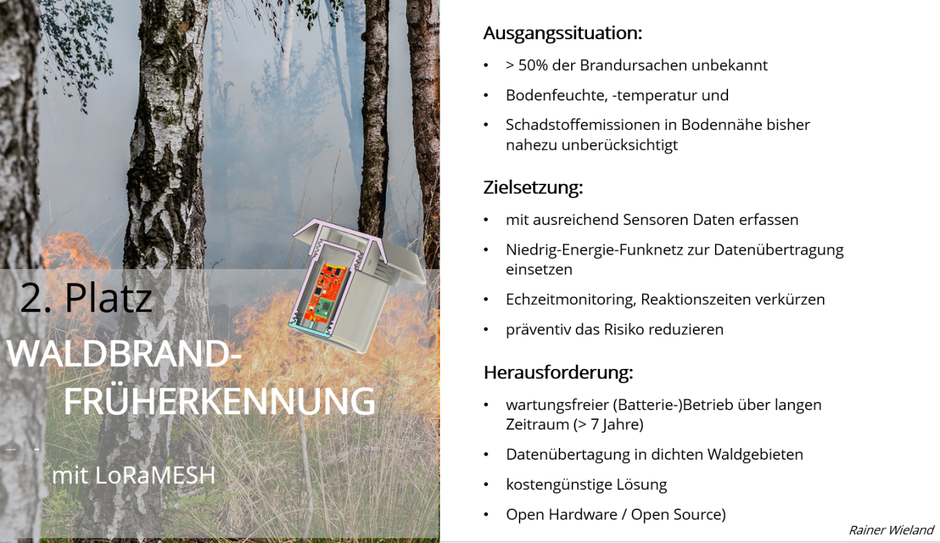 Folie Platz 2 - Waldbrandfrüherkennung