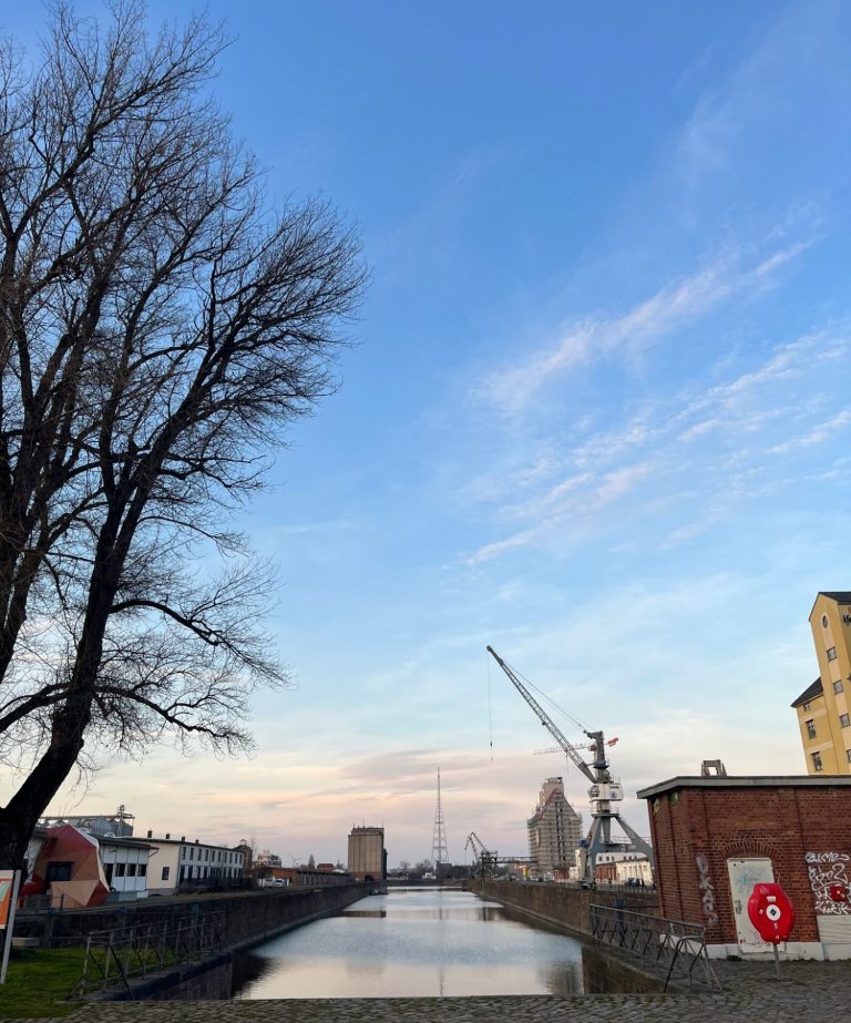 Foto vom Magedburger Wissenschaftshafen